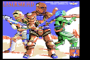 Laser Squad MSX1 loading screen by FRS