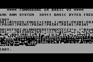 Alternate CHARGEN: Amiga 1200 Topaz + PETSCII Symbols [broken]