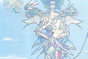 瞑想 (MSX-FAN missing pixel art 1993-02) by 意識下広告