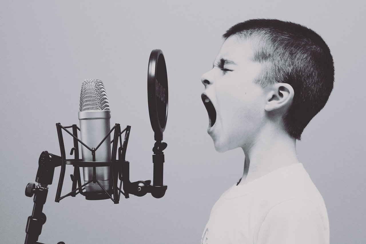 Image - microphone boy studio screaming