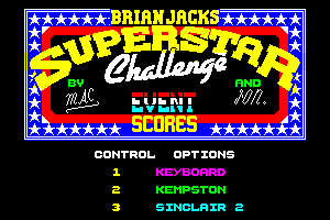 Brian Jacks Superstar Challenge Menu by Malcolm J. Smith