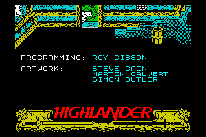 Highlander by Simon Butler, Steve Cain, Martin Calvert