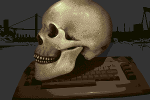 Retro Skull by Bitflippr