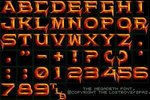 The Megadeth Font by Spaz
