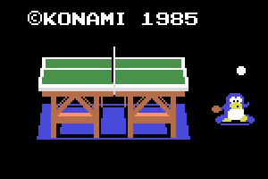 Konami's Ping-Pong intro screen