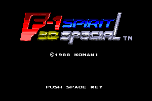 F1 Spirit 3D Title Screen