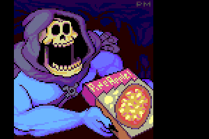 Skeletor and the pineapple pizza by PM