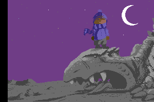 The Night It Snowed Moon Monster by Redcrab