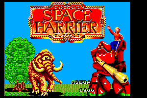Space Harrier title screen