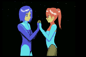 Anime couple (MSX1 version) by ax34