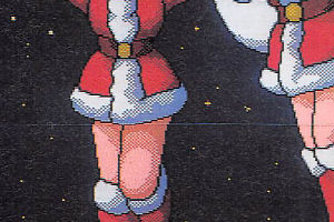 サンタ煙突に舞い降りる (MSX-FAN missing pixel art 1993-02) by あおきなお