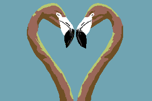 Flamingos in Love by OhLi