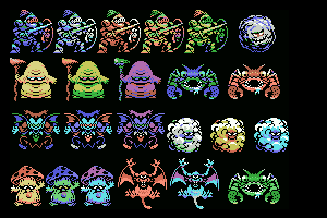 ドラゴンクエスト３モンスター全部入り for MSX1 – Monster sheet 3 by yazioh