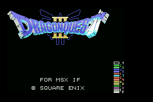 ドラゴンクエスト３モンスター全部入り for MSX1 – Title by yazioh