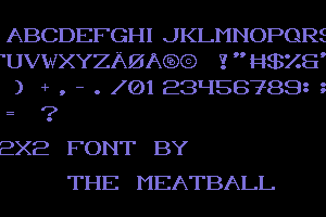 2x2 Font by The MeatBall