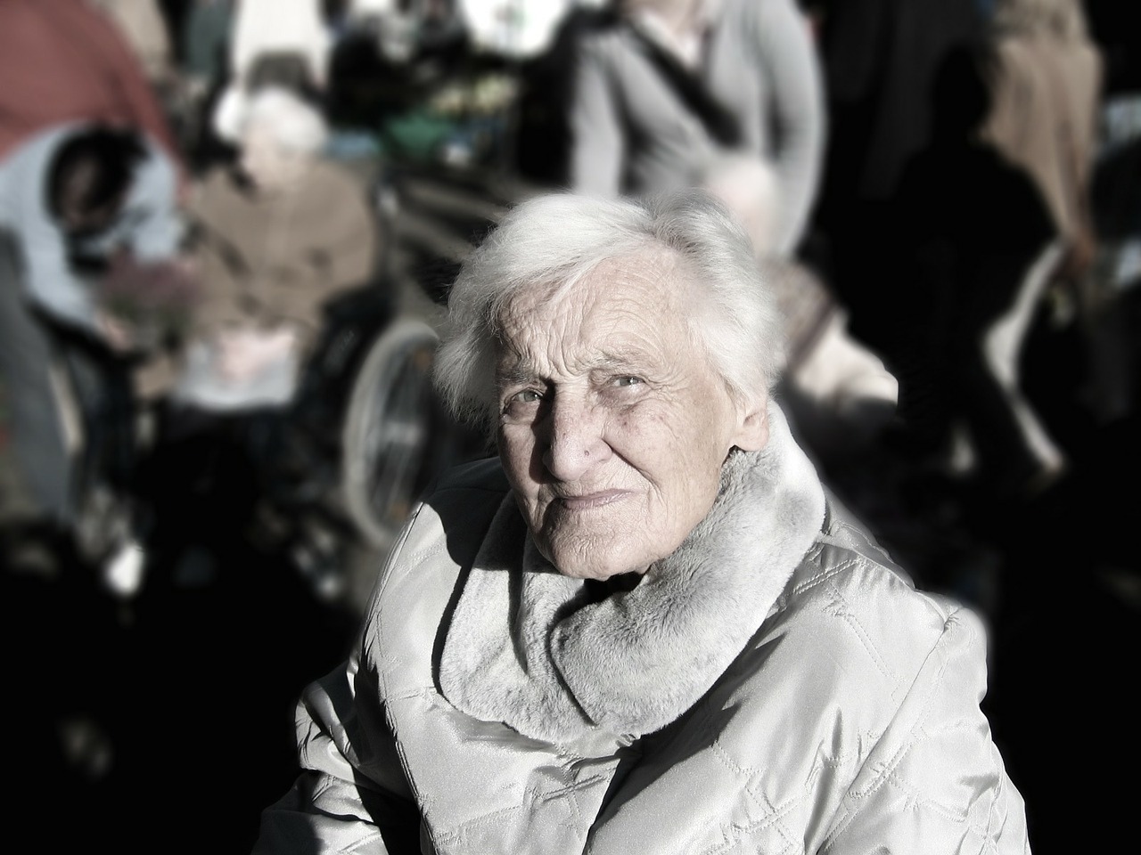 Image - dependent dementia woman old age