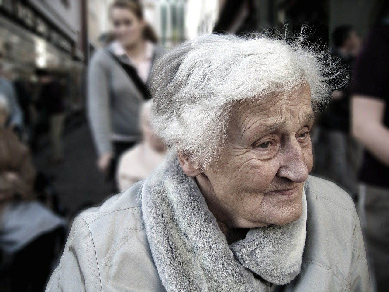 Image - dependent dementia woman old age