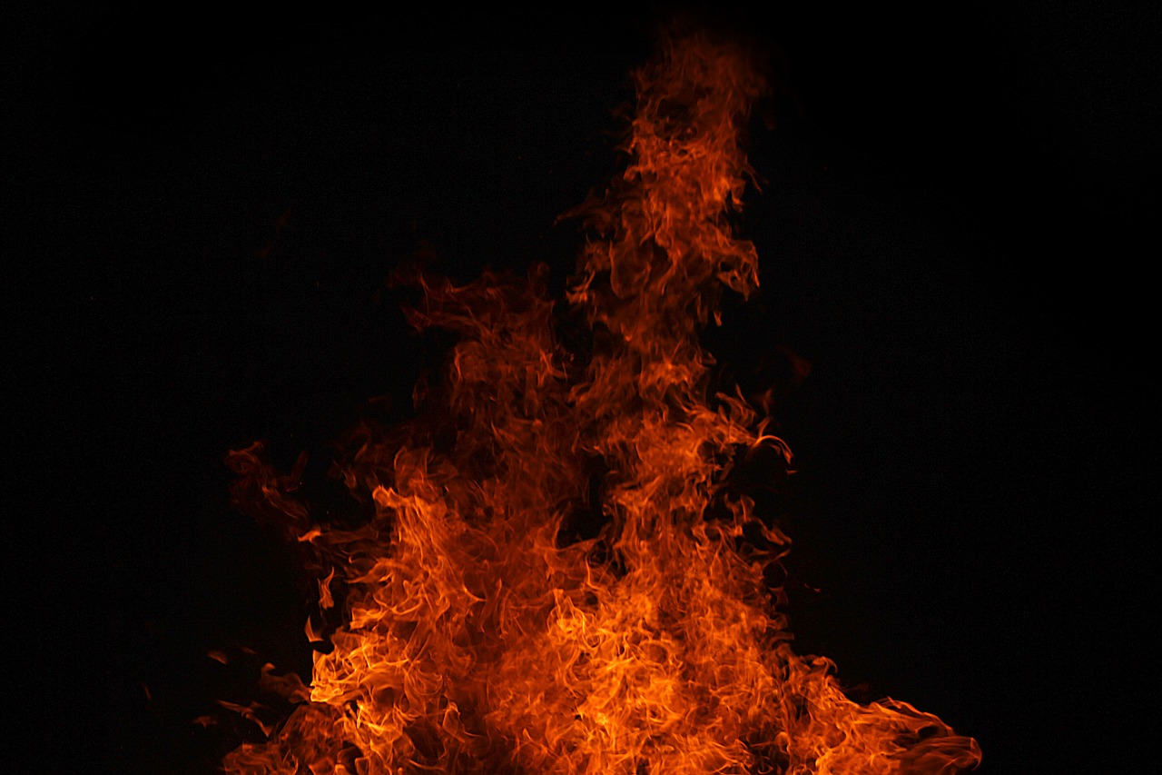 Image - fire background flame black hot