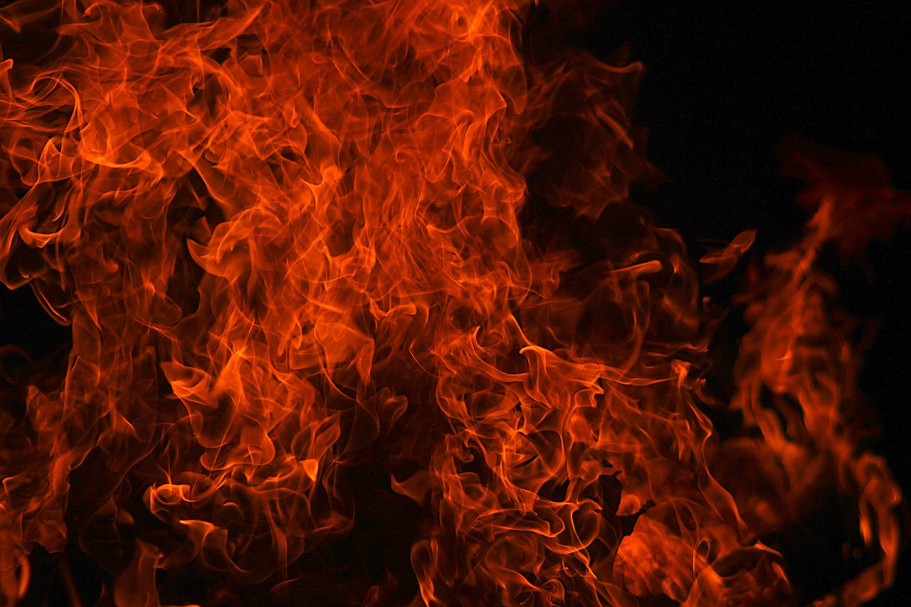 Image - fire background flame black hot