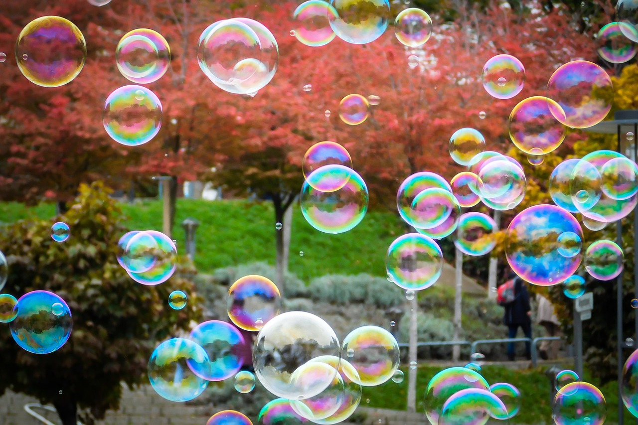 Image - soap bubbles blow balls fly float