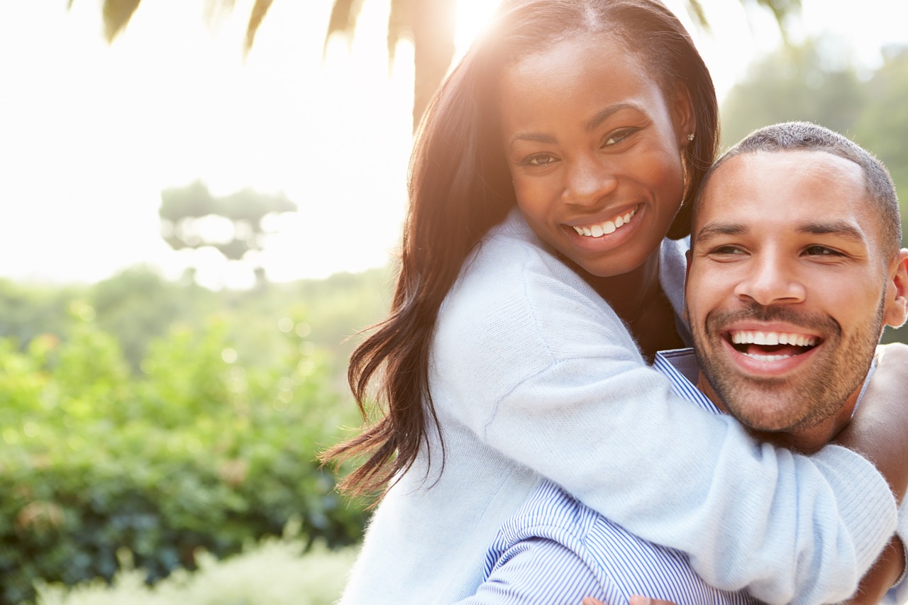 Image - couple african happy man woman