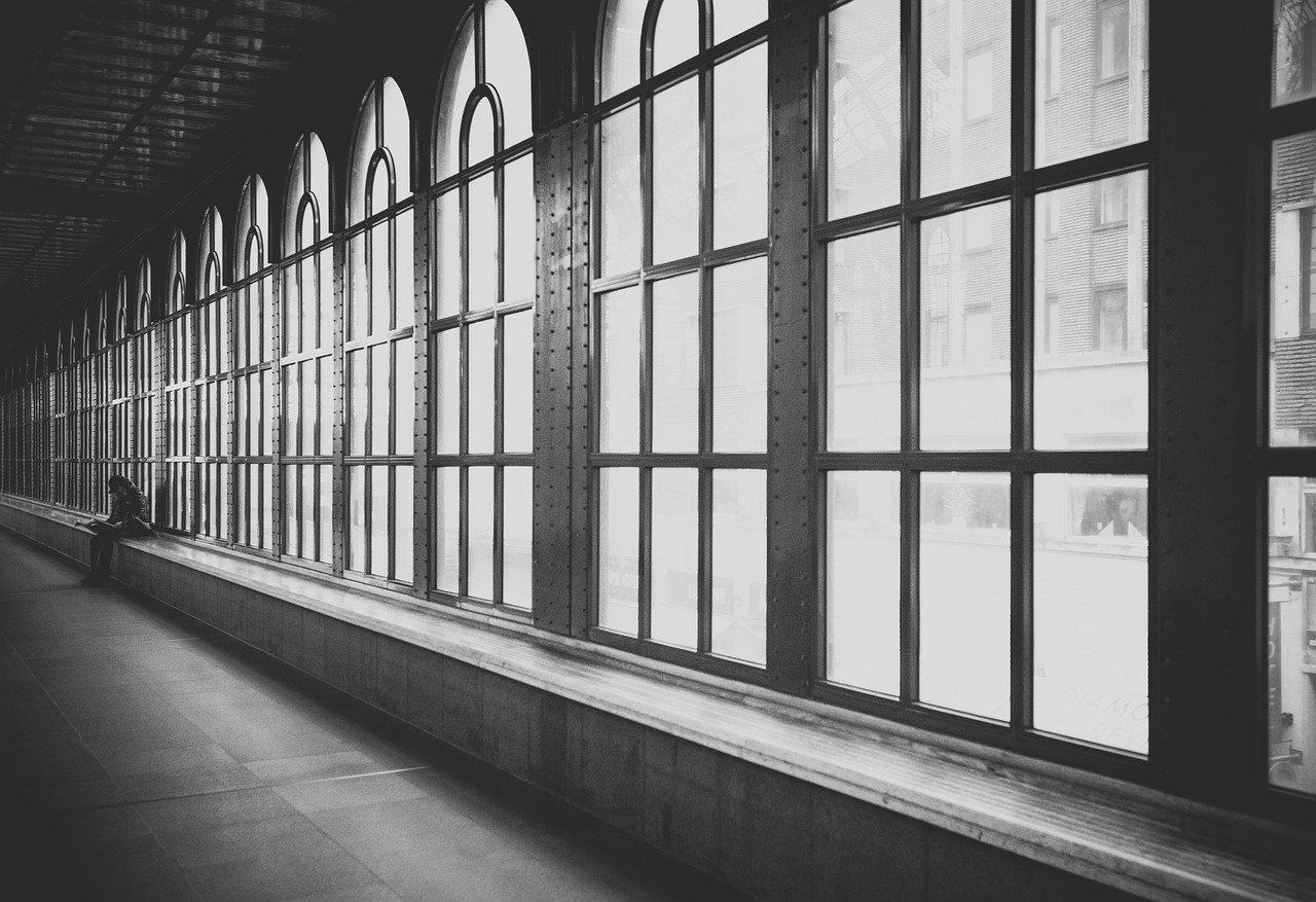 Image - hallway windows industial metal