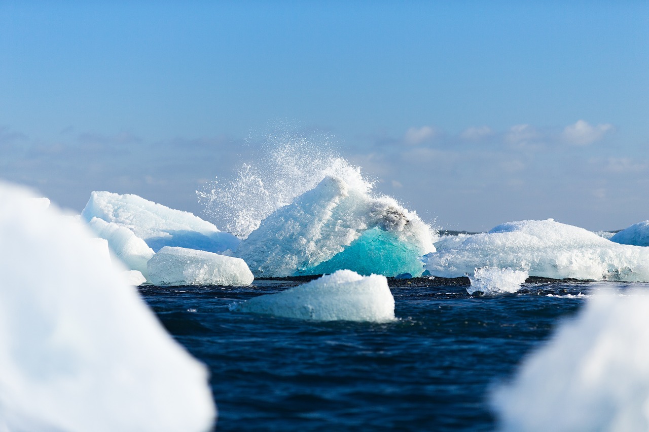 Image - arctic ice floating iceberg water