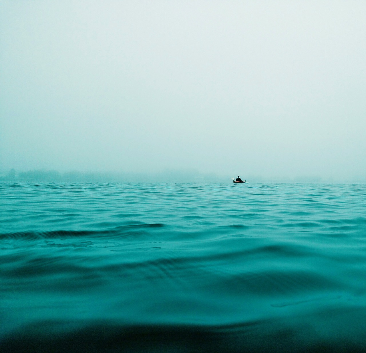 Image - boat sea lonely alone blue ocean
