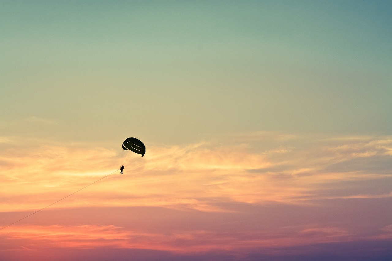 Image - parasailing paragliding sky fly