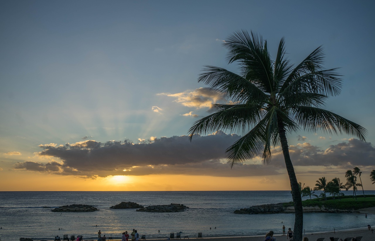 Image - sunset hawaii oahu