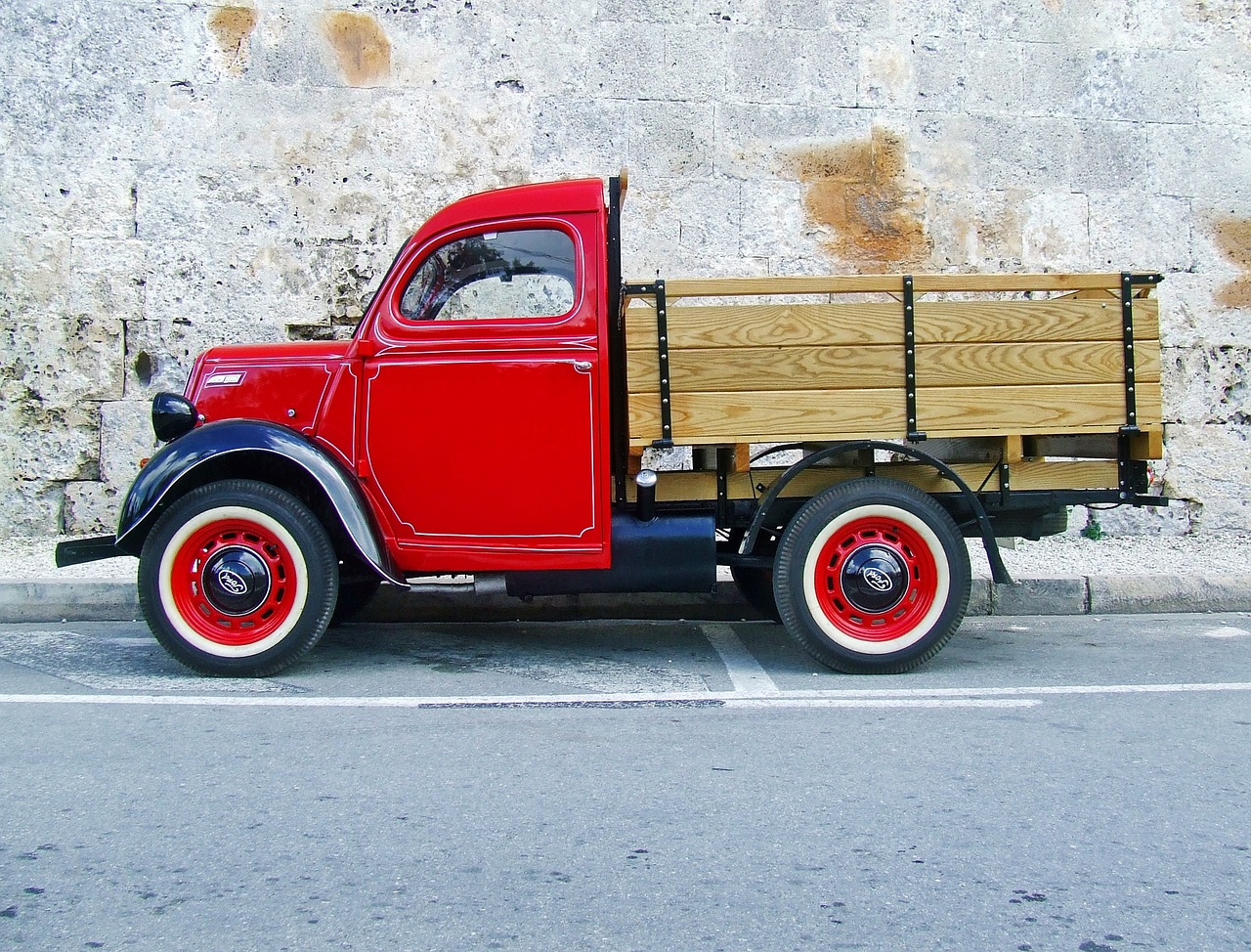 Image - truck red truck old truck