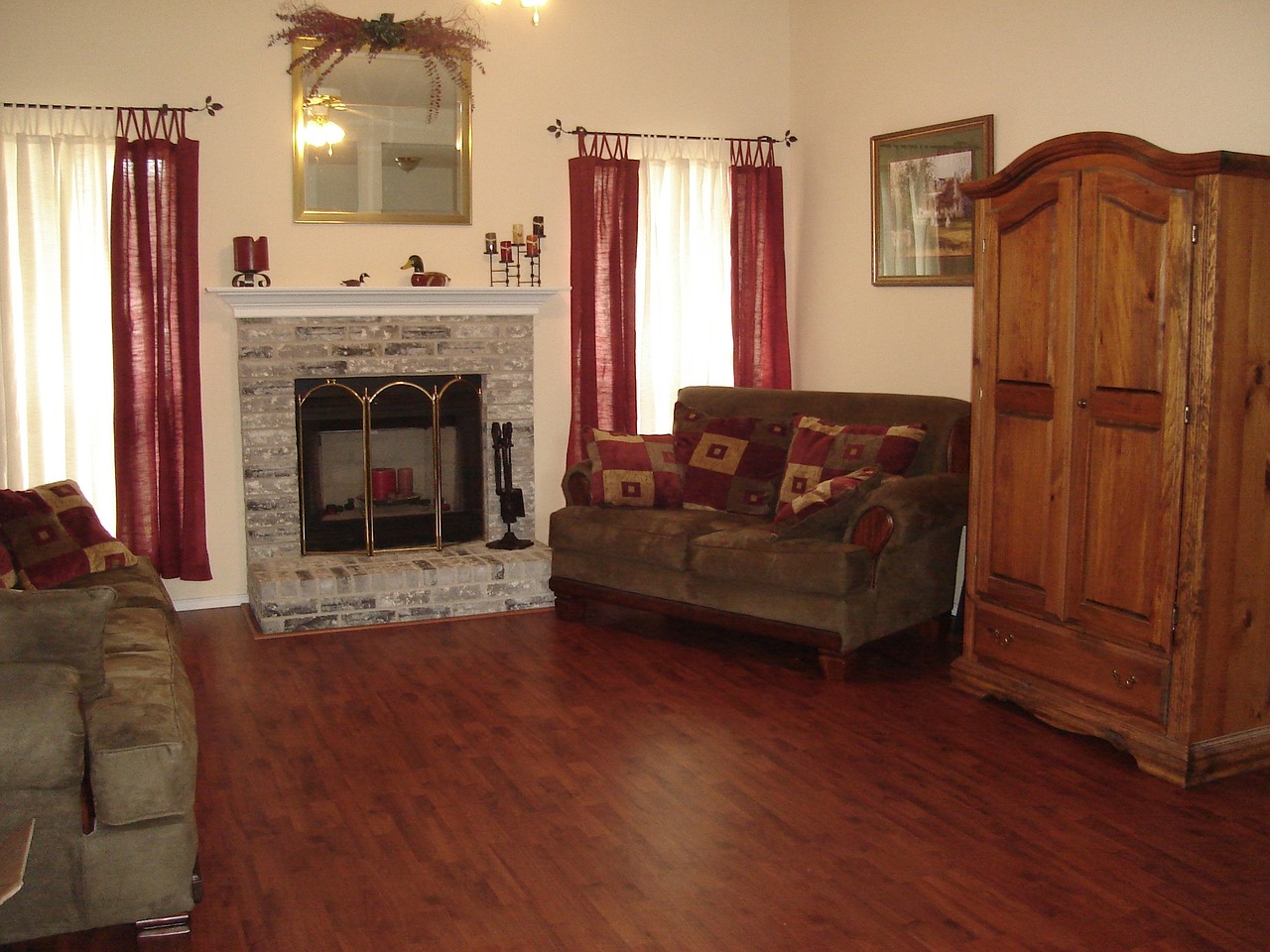 Image - living room furniture fire place