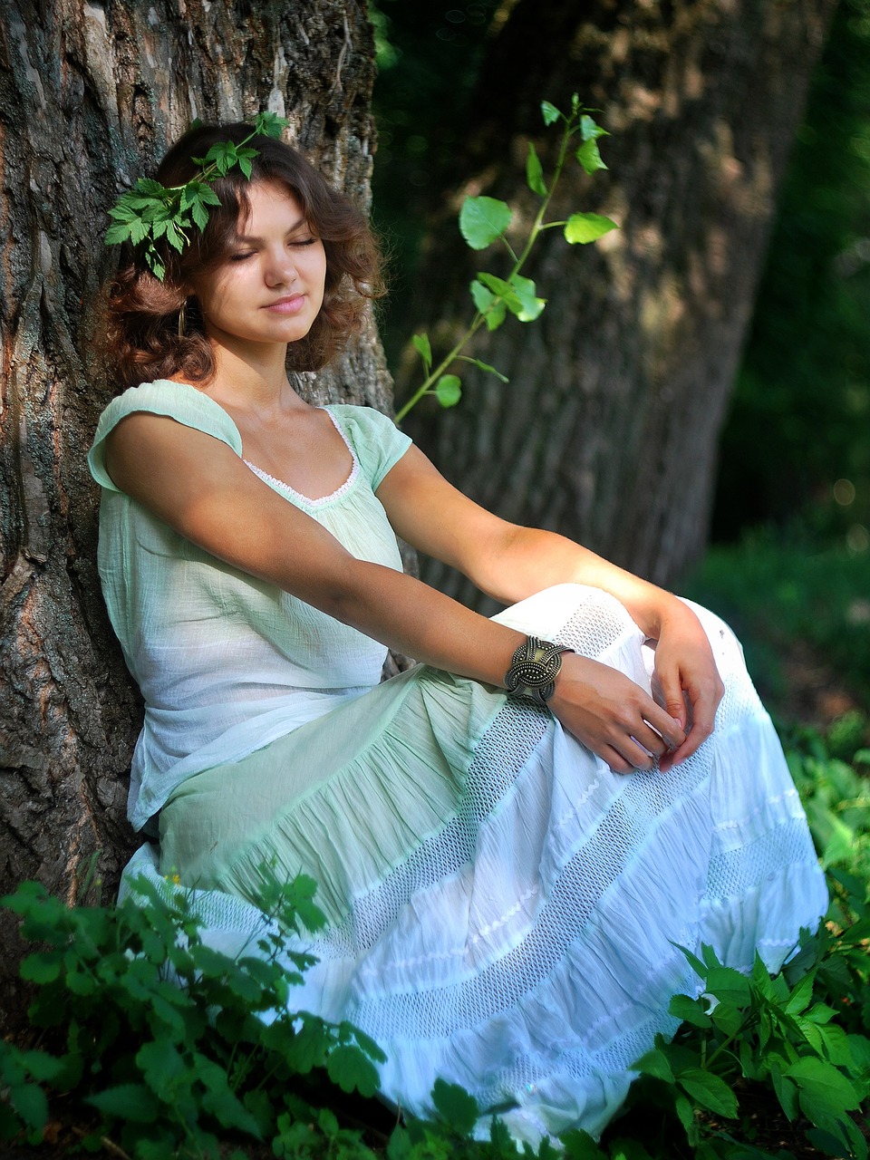 Image - nymph forest nature elf beautiful