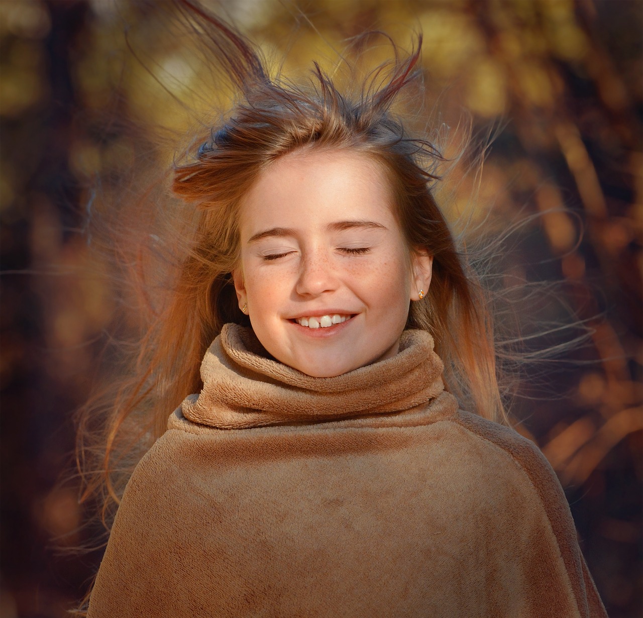 Image - person human female girl wind