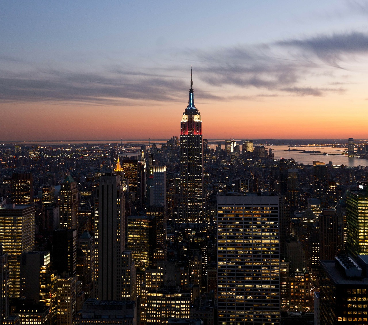 Image - new york city night evening sky