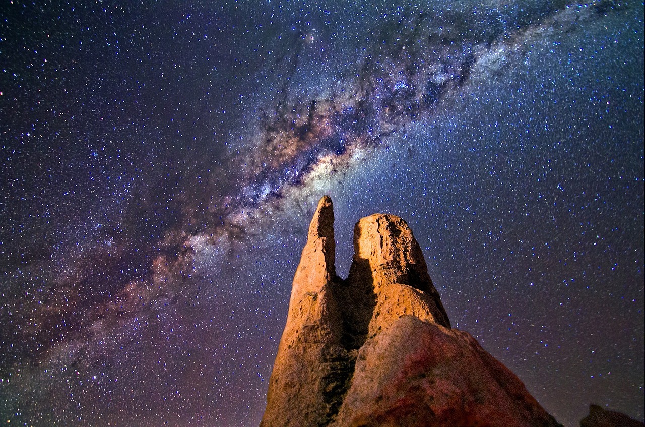 Image - milky way rocks night landscape