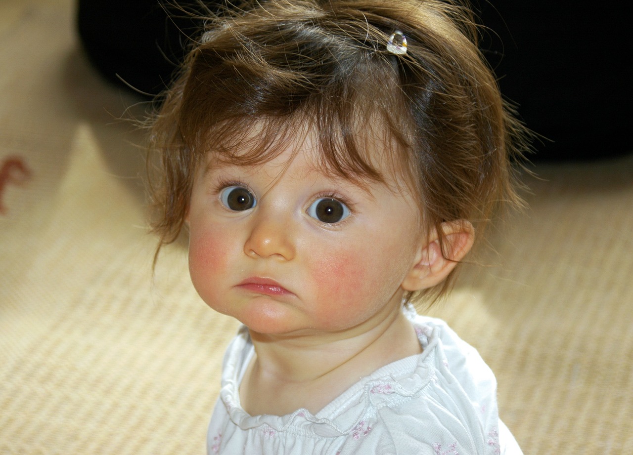 Image - little girl portrait face big eyes