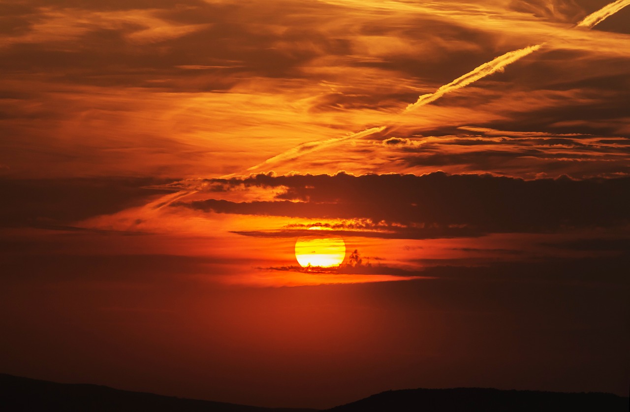 Image - sunset clouds colors sky light