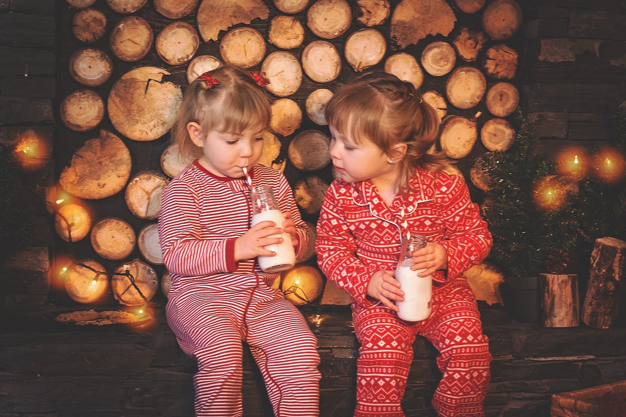 Image - christmas kids cookies and milk