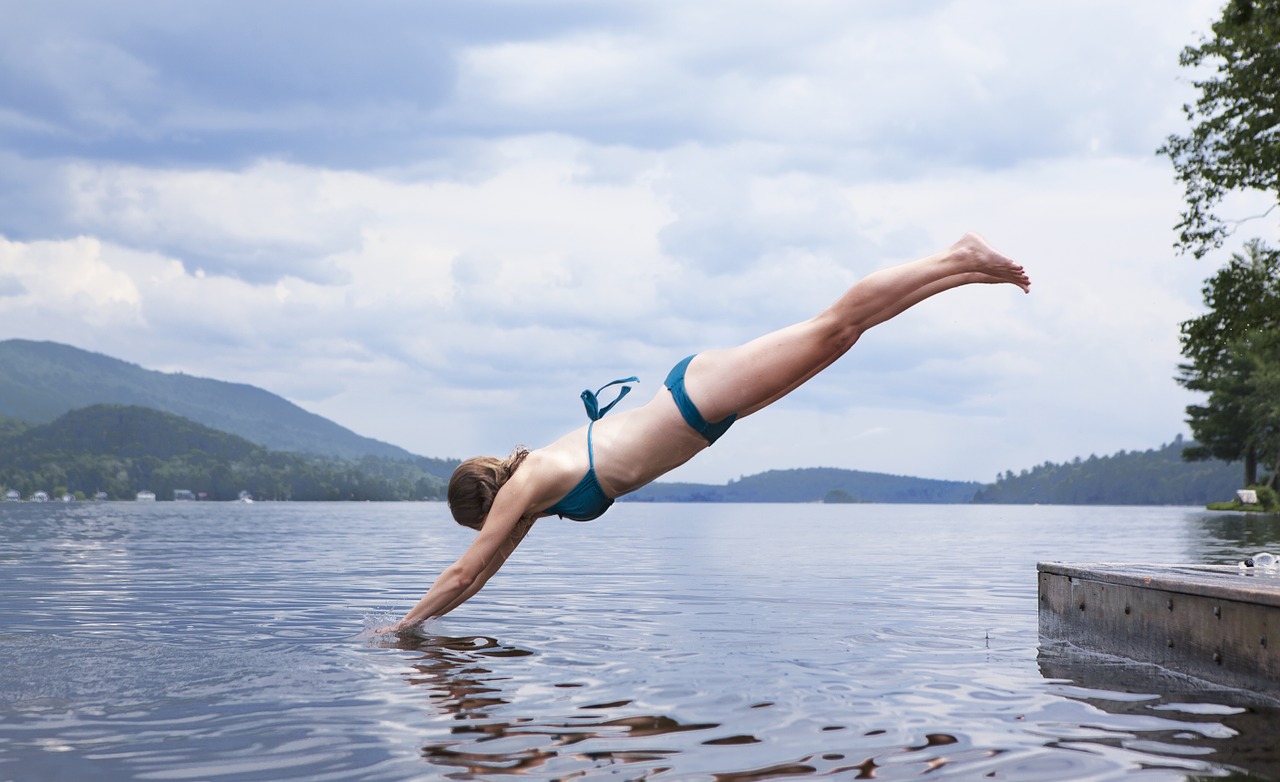 Image - diver river water diving nature