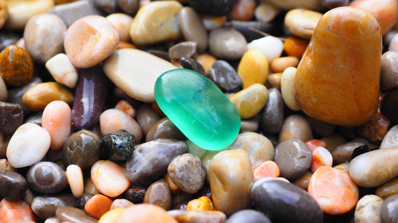 Image - pebbles stones colorful roundish