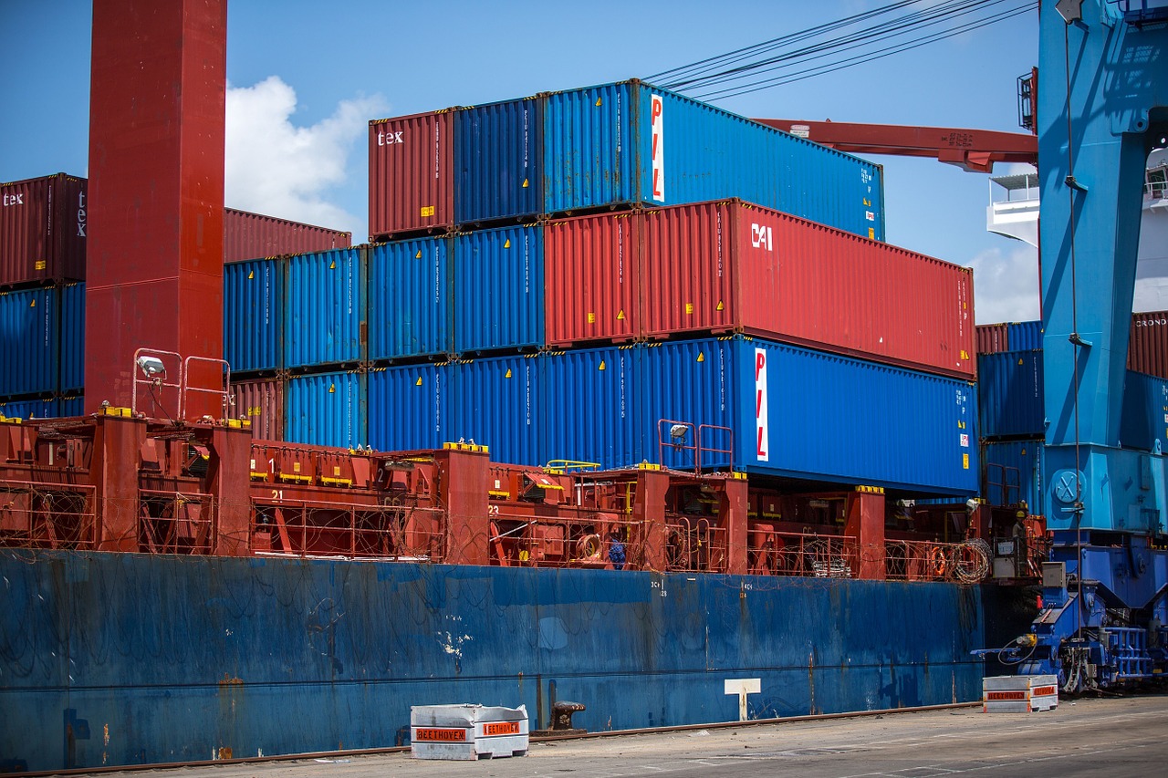 Image - shipping containers cargo port
