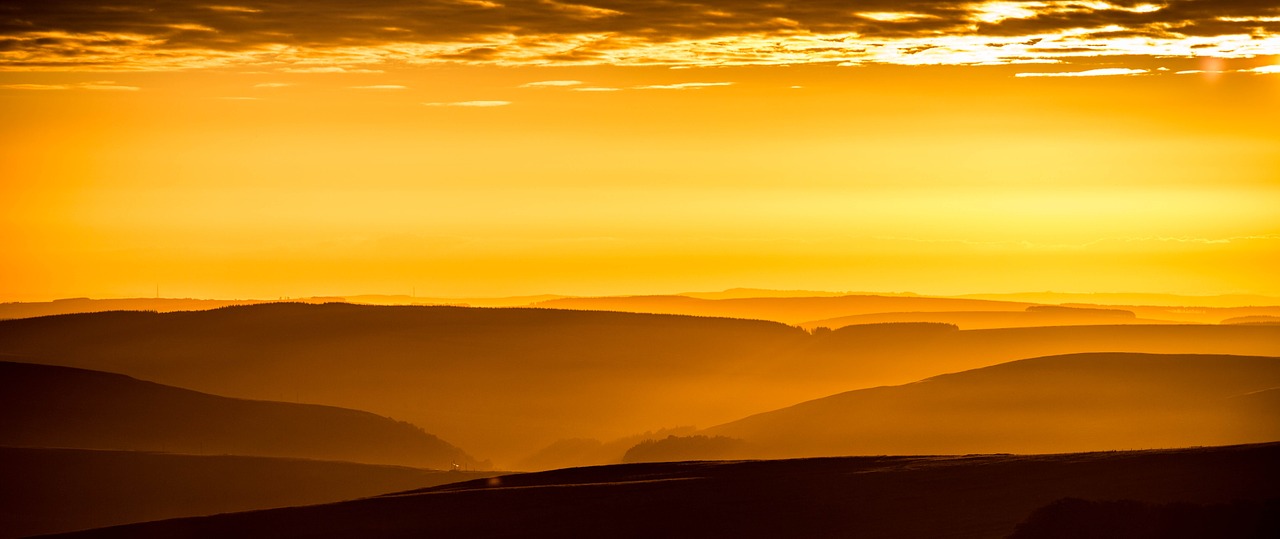 Image - landscape sunrise hills summer