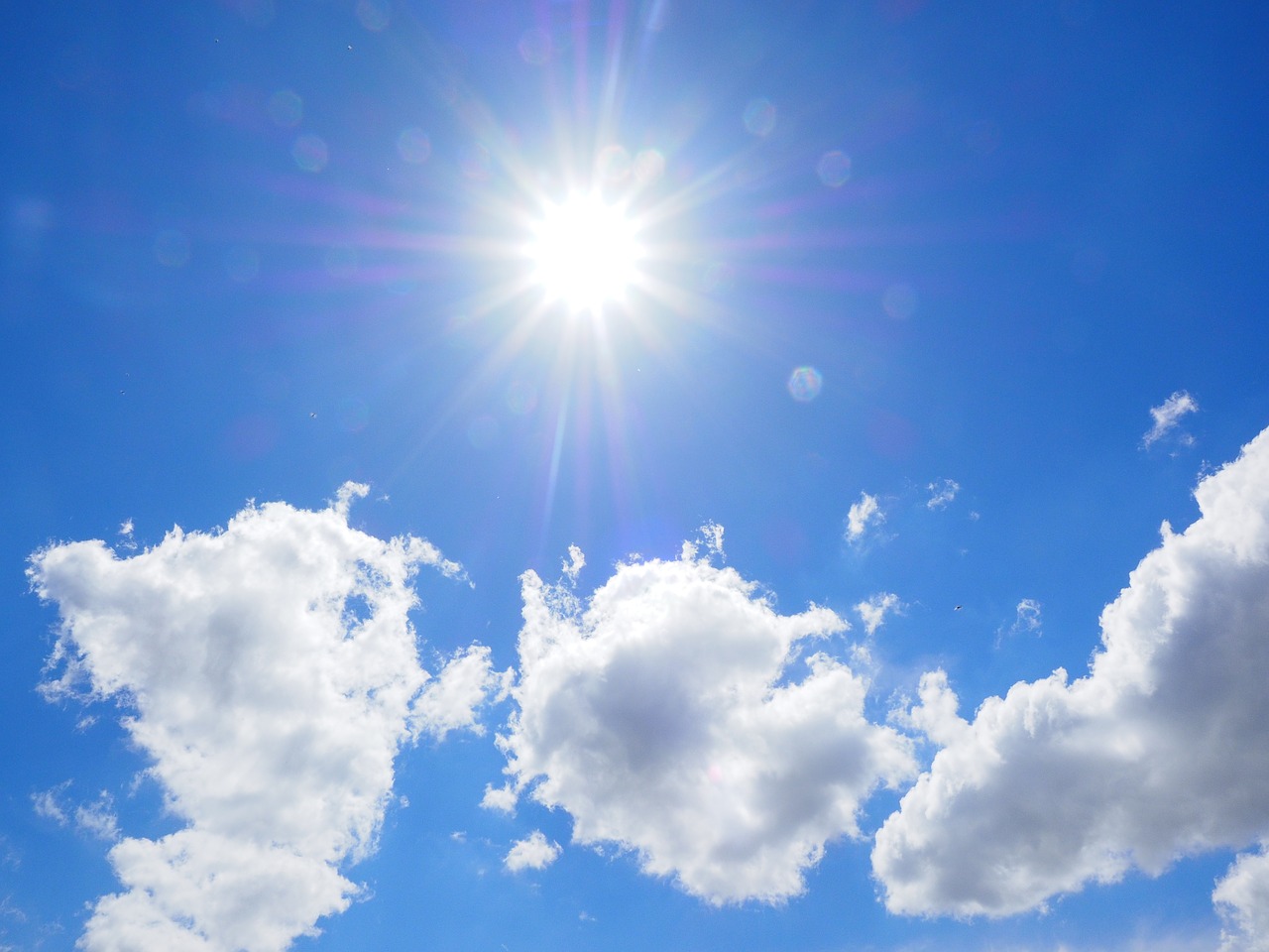 Image - clouds sky blue white summer day