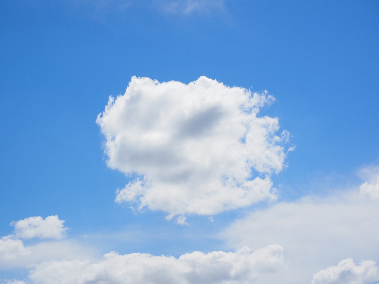 Image - clouds sky blue white summer day