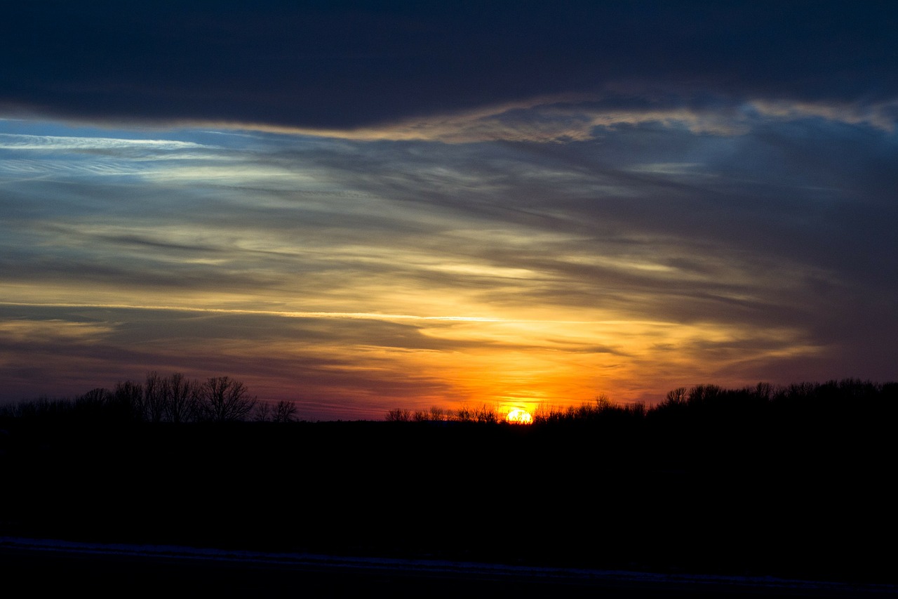 Image - sunset sky storm clouds evening