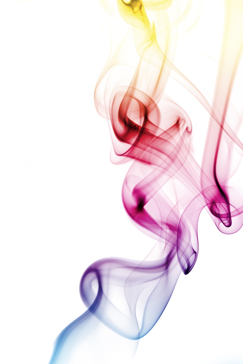 Image - smoke colored abstract rainbow