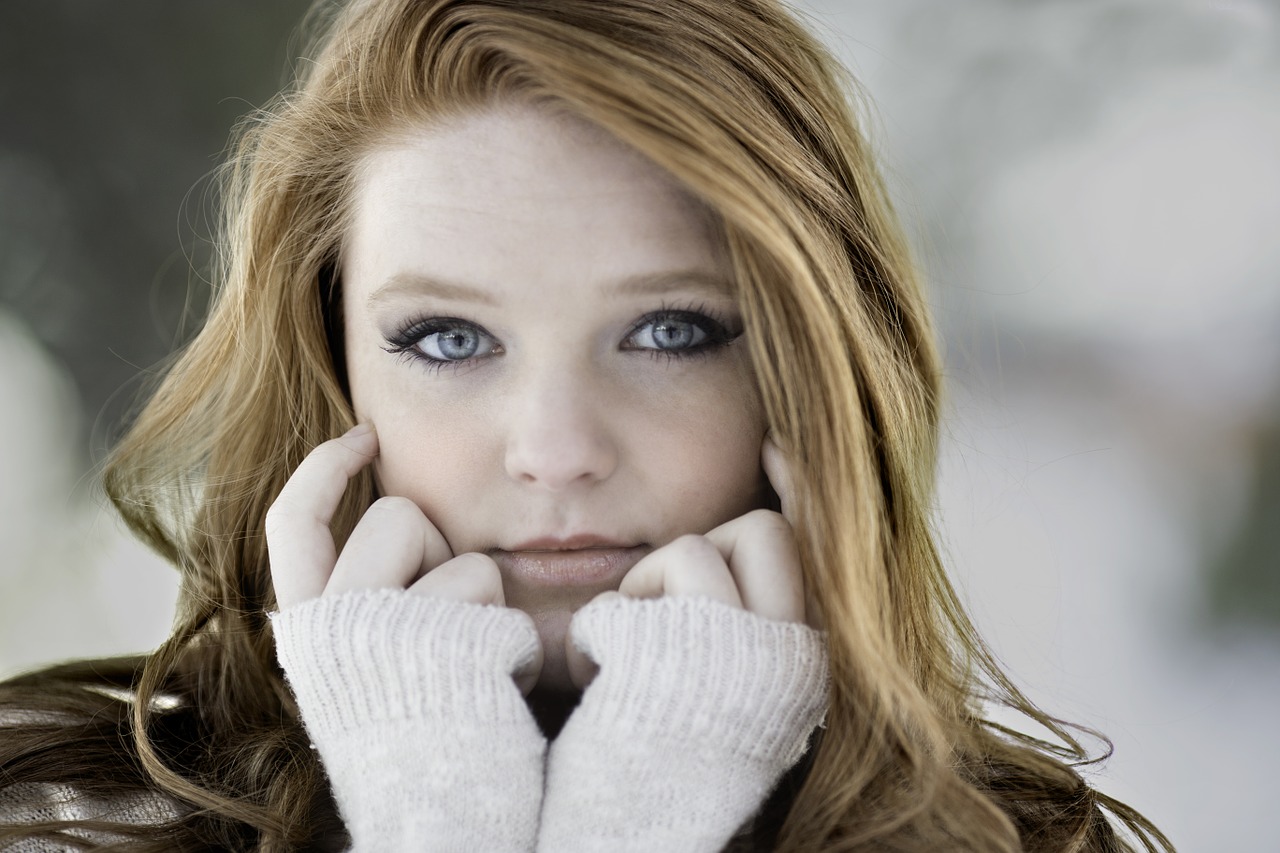 Image - woman girl cold redhead beautiful