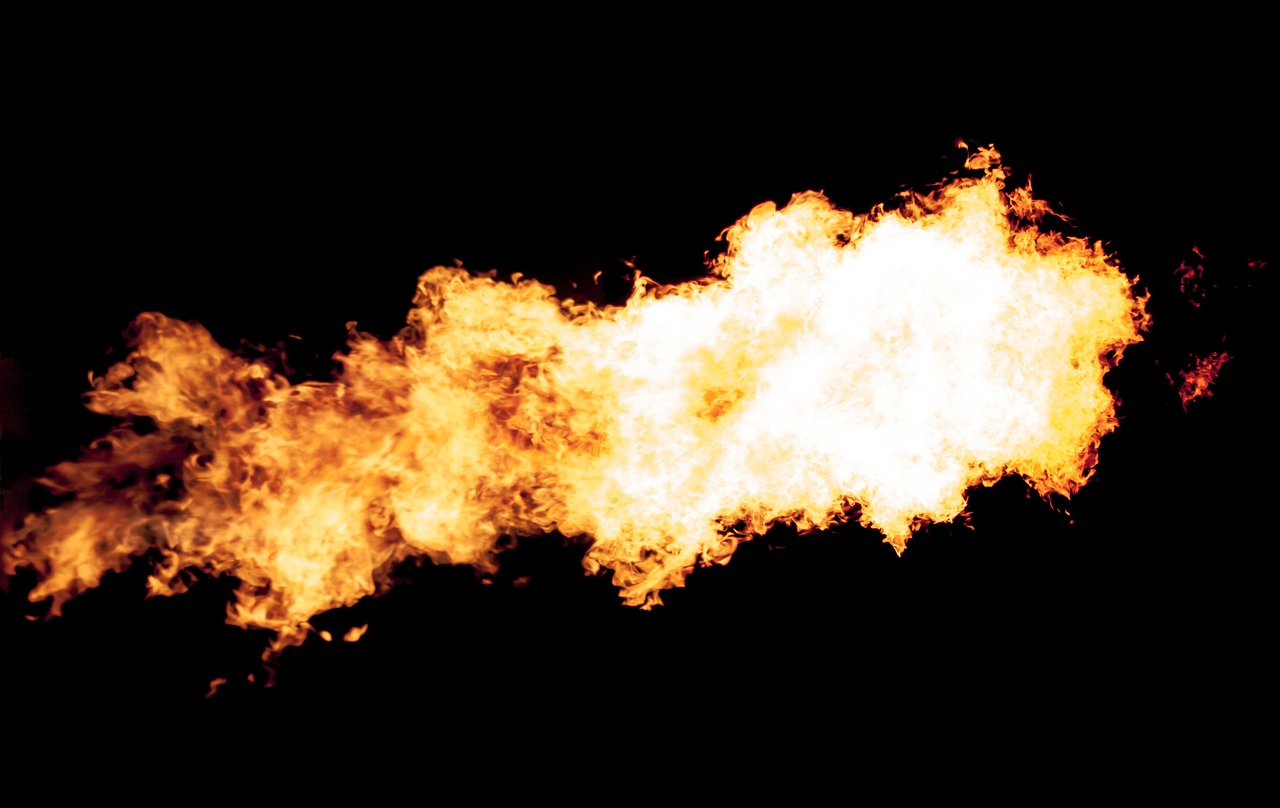 Image - fire burst black background blast