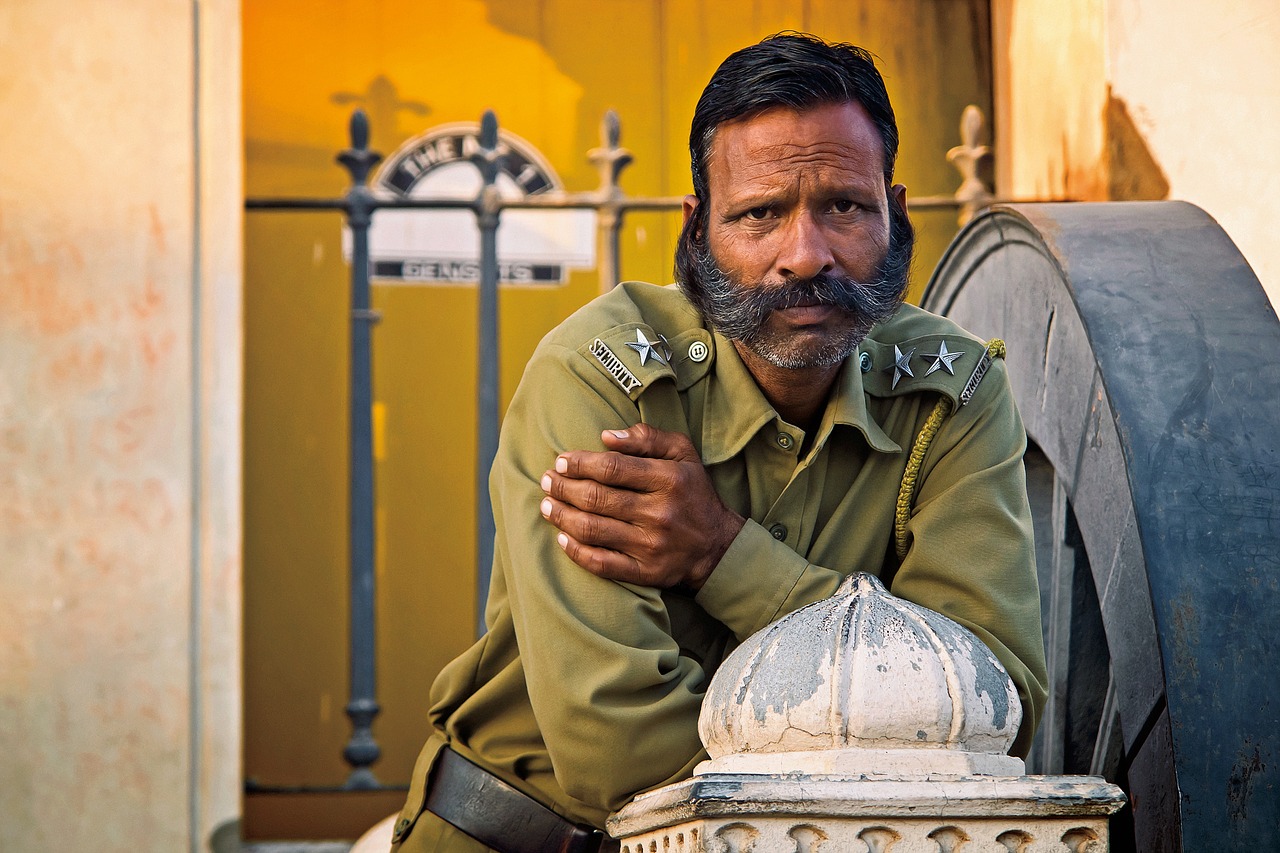 Image - guard india travel portrait